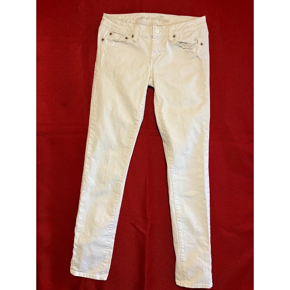 American‎ Eagle Skinny 77 White Denim Jeans size 4